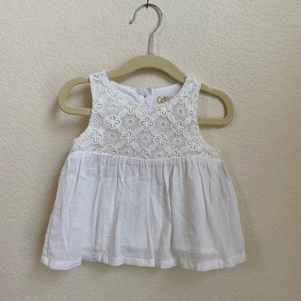 12 Mo Flowy White Blouse